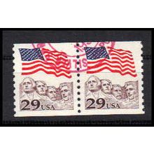 Used 2523 29c U.S. Flag Very Fine Pair PA1236