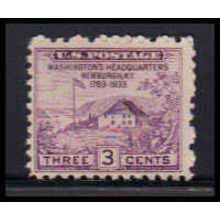 752 3c Washington's Hdqs Barely Clears MNH O4687