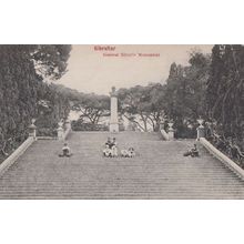 General Eliotts Monument Gibraltar Military Postcard