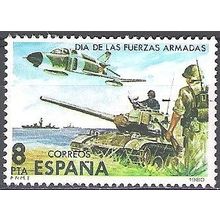 España 1980 Michel 2464 O Cote (2008) 0.20 Euro Journée de l'armée