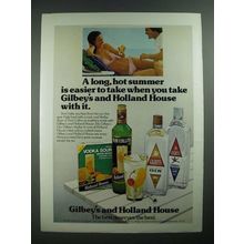 1975 Holland House Cocktail Mixes and Gilbey's Gin and Vodka Ad