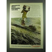 1975 Johnson 135 Outboard Motor Ad - Runs Deep