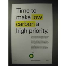 2006 BP Oil Ad - Make Low Carbon a High Priority