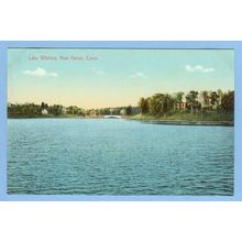 CT New Haven Lake Whitney View Of Lake w/Small Bridge And Houses In Distan~603