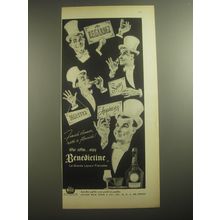 1958 Benedictine Liqueur Ad - Finish dinner with a flourish