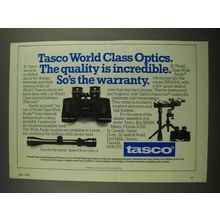 1985 Tasco Binoculars, Spotting Scopes and Rifle Scopes Advertisement