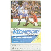 1986 programme Sheffield Wednesday v. Southampton, Gary Megson