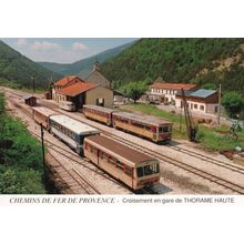 Thorame Haute French Gare Railway Station Steam Train Postcard