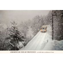 Chemins De Fer De Provence Bus Winter Foret Des Lunieres French Postcard