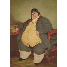 Daniel Lambert Biggest Fattest Man Stamford Leicester Postcard