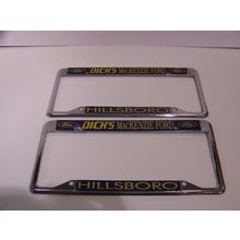 DICK'S MACKENZIE FORD HILLSBORO OREGON METAL LICENSE PLATE FRAMES PAIR