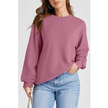 Valerian Plain Drop Shoulder Crewneck Pullover Sweatshirt