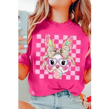 Rose Red Plaid Bubble Gum Rabbit Graphic Eater T Shirt