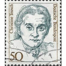 GERMANY, WOMEN, Christine Teusch (1888-1968), blue 1986, 50pf, #6