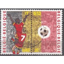 Belgique 2000 Michel 2943 - 2944 O Cote (2008) 2.40 € Championnat de Football