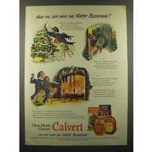 1941 Calvert Whiskey Ad - Give Gift With Happy Blending