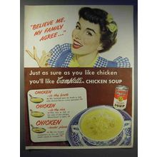 1950 Campbell's Chicken with Rice Soup Ad - My Family