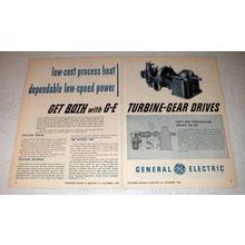 1950 General Electric Turbine-Gear Drives Ad - Low-Cost