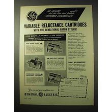 1950 General Electric Variable Reluctance Cartridges Ad