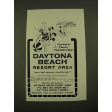 1960 Daytona Beach Resort Area Ad - Florida's Family Vacationland