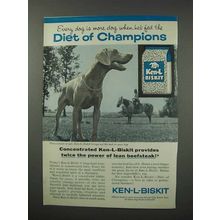 1960 Ken-L-Biskit Dog Food Ad - Diet of Champions