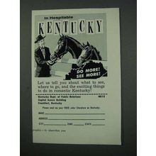 1960 Kentucky Tourism Ad - Hospitable