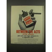 1964 Between The Acts Little Cigars Ad