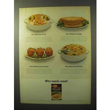 1964 Betty Crocker Rice Milanese Ad - Who Needs Meat!