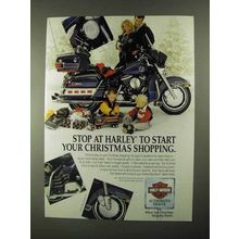 1992 Harley-Davidson Motorcycles Ad, Christmas Shopping