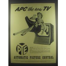 1954 Pye Automatic Picture Control Television Ad - APC the new TV