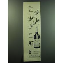 1949 Sir John Schenley Whiskey Ad - When important people do important things