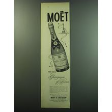 1949 Moet & Chandon Champagne Ad - Moet the great champagne of France