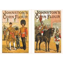 Johnston's Corn Flour 2x Military Advertising Postcard s