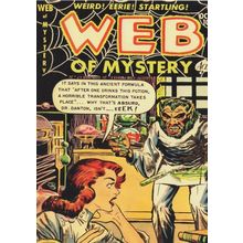 Dr Jekyll & Mr Hyde Spoof 1950s Comic Book Web Of Mystery Postcard