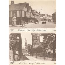 Colchester 2x Bicycle Photos of Seige House Trinity Street Postcard s