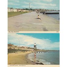 Nervously Paddling at Dovercourt Beach Bored On Steps 2x 1970s Postcard s