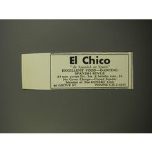 1953 El Chico Restaurant Advertisement - As Spanish as Spain