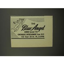 1953 The Blue Angel Restaurant Advertisement