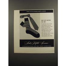 1953 Saks Fifth Avenue Socks and Tie Ad - Saks' Gift matches for men