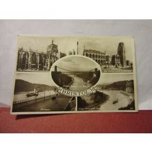 multiview, BRISTOL used vintage postcard RP by A G. S. & Co 1945 pm =