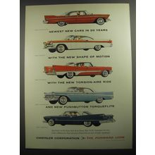 1956 Chrysler, Imperial, Plymouth, Dodge, and De Soto Cars Advertisement