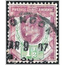 1902 King Edward VII 1½d purple/green Used (as picture) C2-7