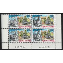 New Caledonia 'La Montagnarde' Locomotive Railways Bottom Block of 4 Date