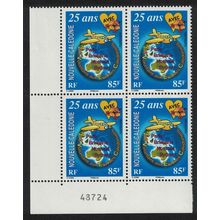 New Caledonia Caledonian Evacuees Corner Block of 4 Number 2006 MNH SG#1385