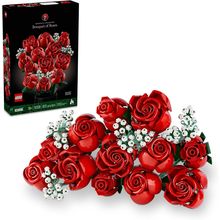 LEGO Botanicals Bouquet of Roses Artificial Flowers - Fake Red Roses Building Se