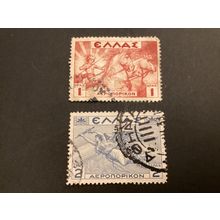 ICOLLECTZONE Greece C22-23 Very Fine used Airmail horses #4