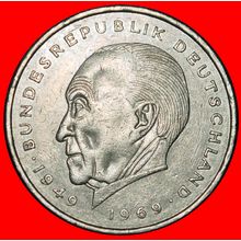 Ⰶ ADENAUER (1876-1967):GERMANY★2 MARKS 1971J I+A+r1 HAMBURG★LOW START★NO RESERVE