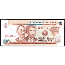 2000 Philippines Banknote 10 Piso Sig 16 Estrada Buenaventura