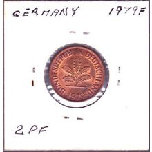 1979 F Germany 2 Pfennig Coin