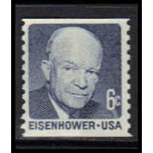 1401 6c Dwight Eisenhower Fine MNH Dry Gum MA2989